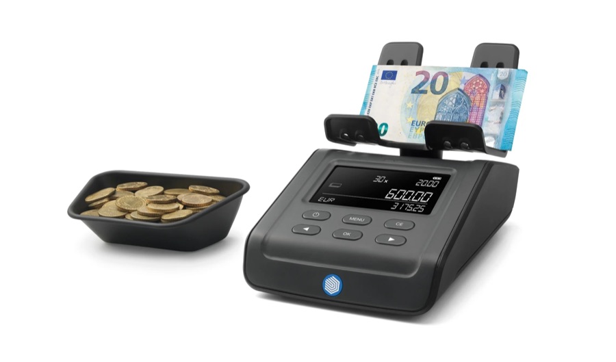 Coin and banknote counting scale
